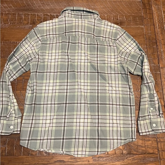 Wonder Nation Plaid Shirt in Green Tones Large (10-12) Husky - Picture 6 of 6